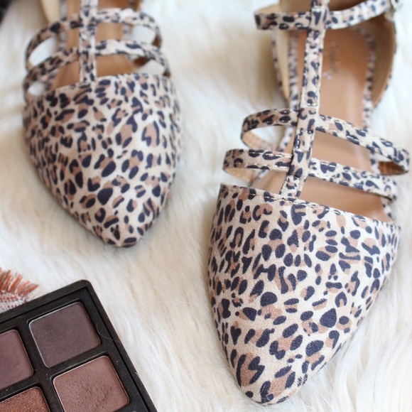 🚨LAST PAIR//The Harlow// Leopard Print caged Flat - Picture 8 of 8